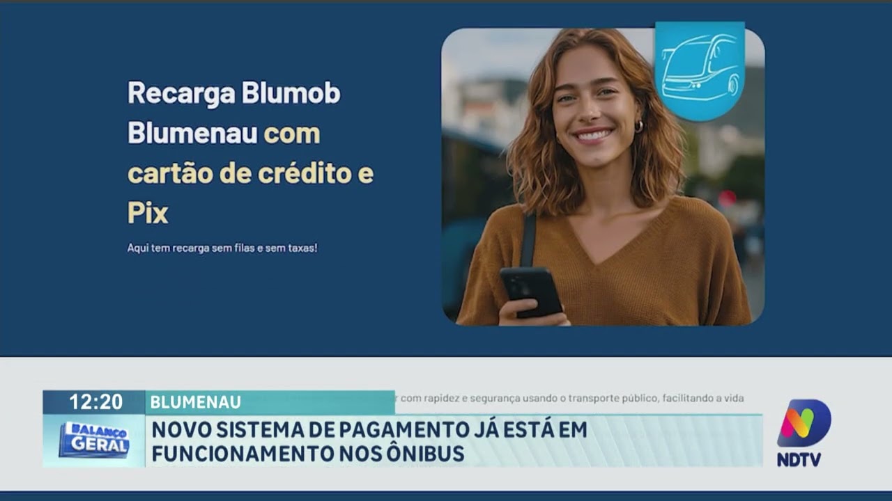 Blumenau: novo sistema de pagamento já está em funcionamento nos ônibus.