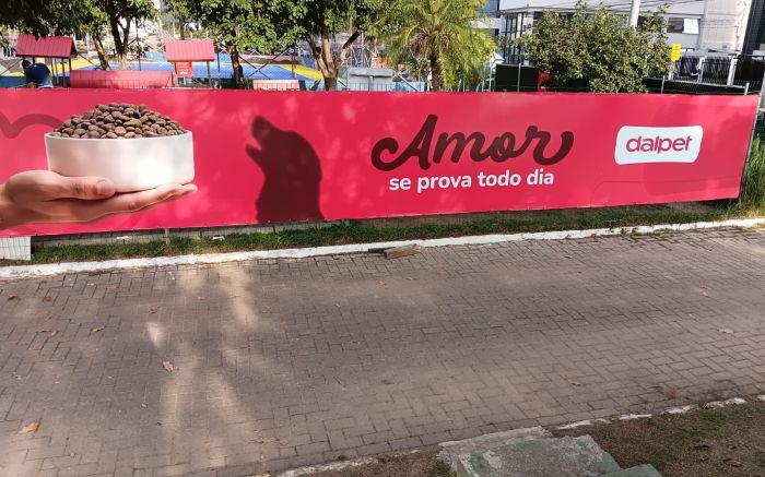Morador denuncia insegurança causada por placas gigantes no Parcão