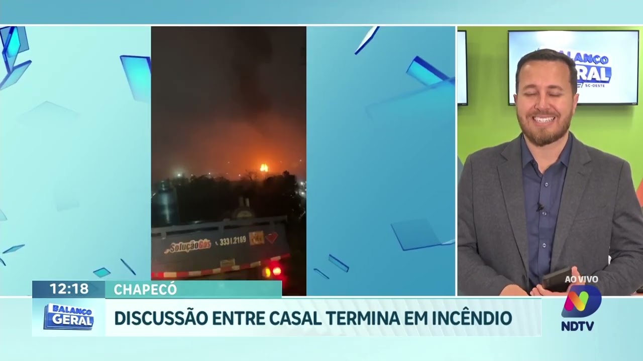 Incêndio após discussão deixa três pessoas feridas em Chapecó
