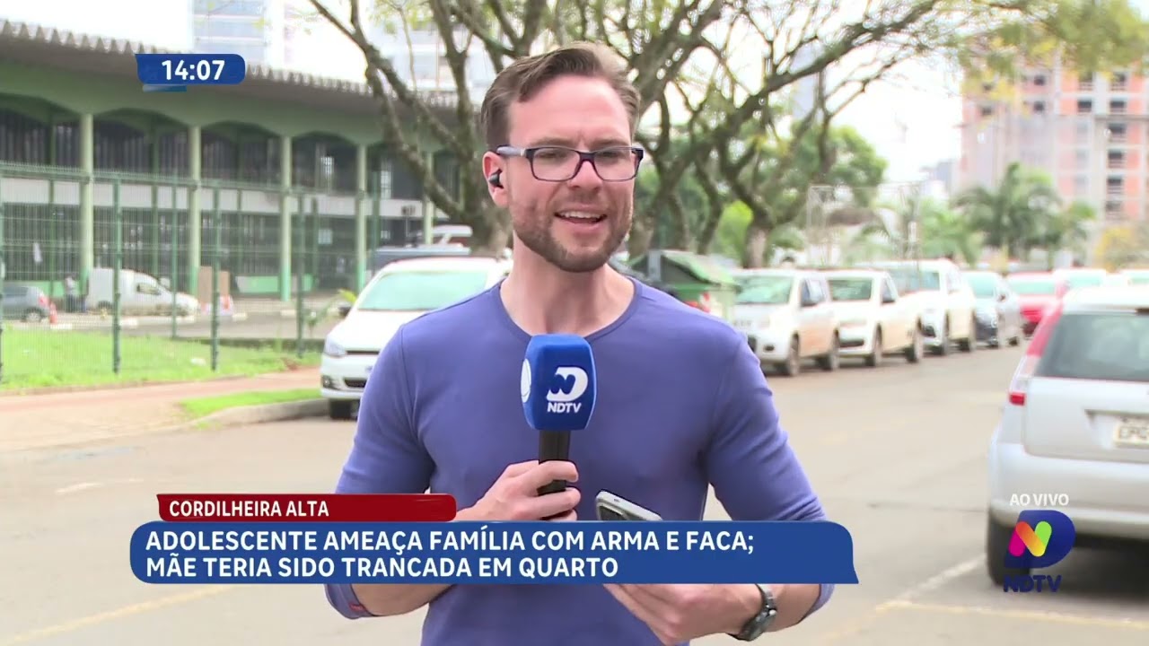Adolescente é suspeito de ameaçar familiares com arma e faca em SC