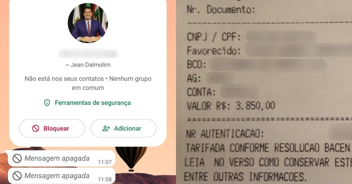 Golpistas se passam por Jean Dalmolin e falso juiz, e simulam pagamento de R$ 3,8 mil a freteiros em Brusque