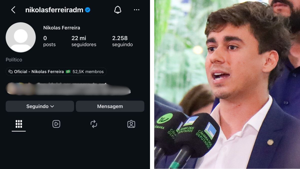 Perfil de Nikolas Ferreira no Instagram sofre ‘apagão’ nesta sexta-feira; político é o mais influente na rede social