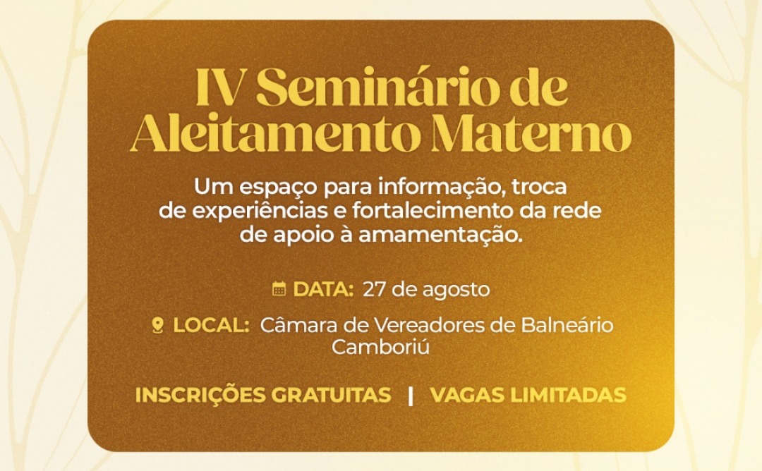 IV Seminário de Aleitamento Materno terá palestras e apresentações dos trabalhos realizados em BC