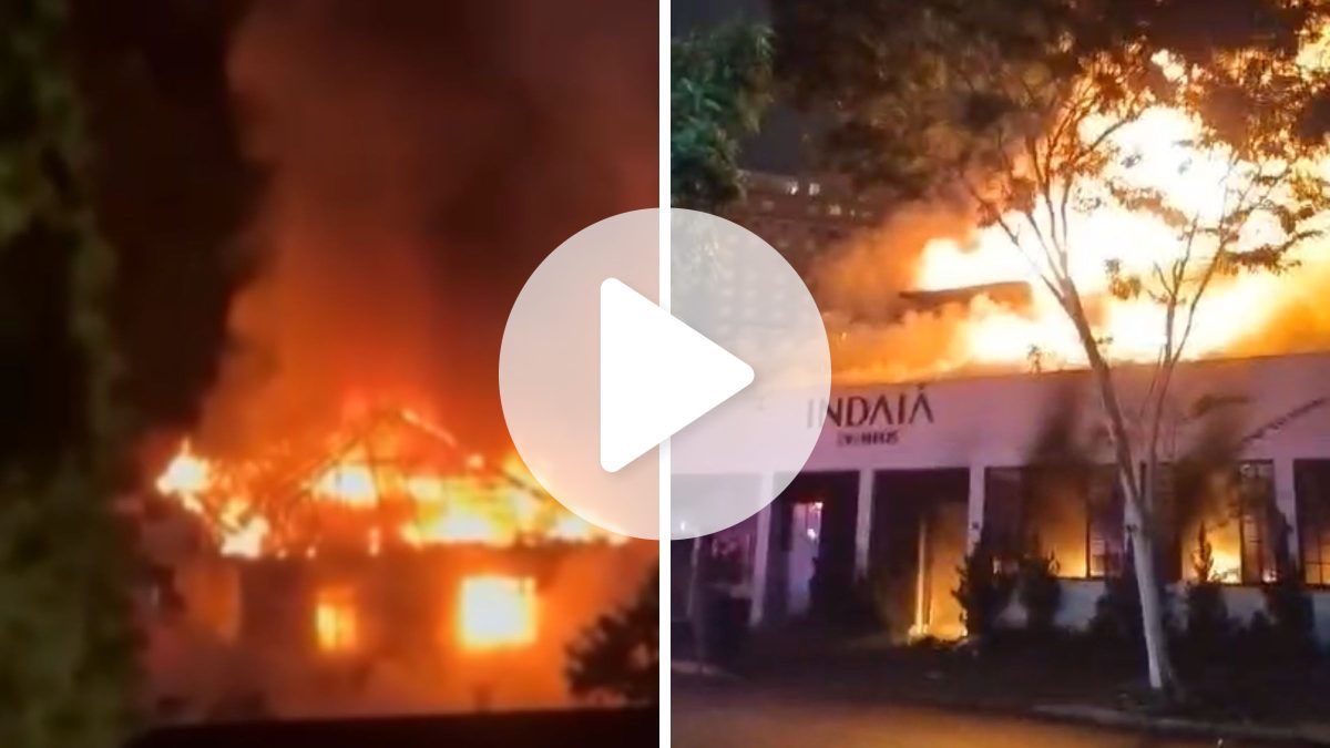 Após incêndio de grandes proporções acabar com festa de casamento, fogo volta a surgir no Indaiá Eventos em Joinville; entenda