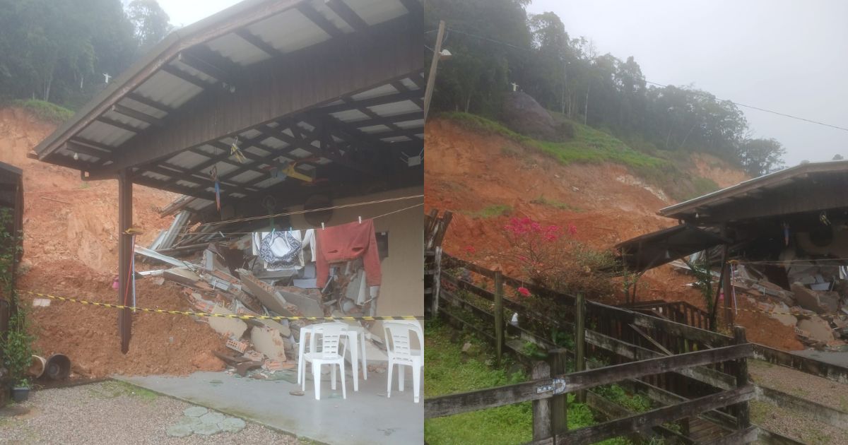 Mulher de 44 anos morta em deslizamento de terra foi retirada dos escombros pelo próprio filho em SC