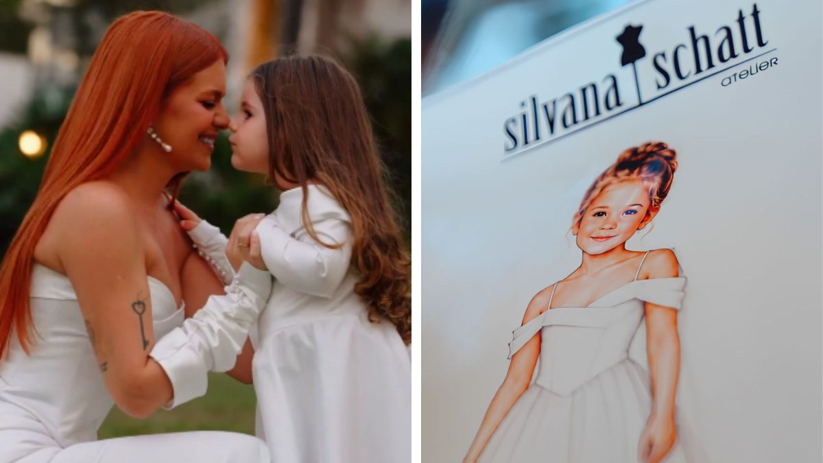 ‘Vestir sonhos é o meu ofício’: estilista catarinense assina vestidos de Viih Tube e sua filha em casamento civil