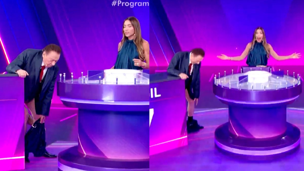 Raul Gil perde as calças em programa e Patricia Abravanel reage: ‘aconteceu igual com meu pai’; assista ao momento que arrancou risadas