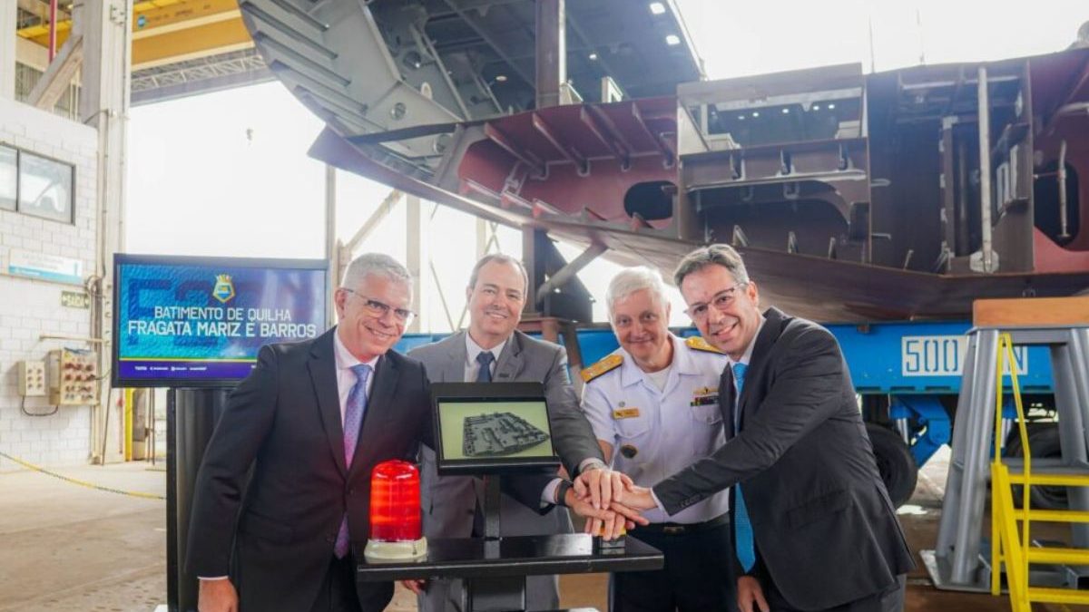 Novo navio de guerra de 107 metros começa a ser construído em SC para a Marinha do Brasil
