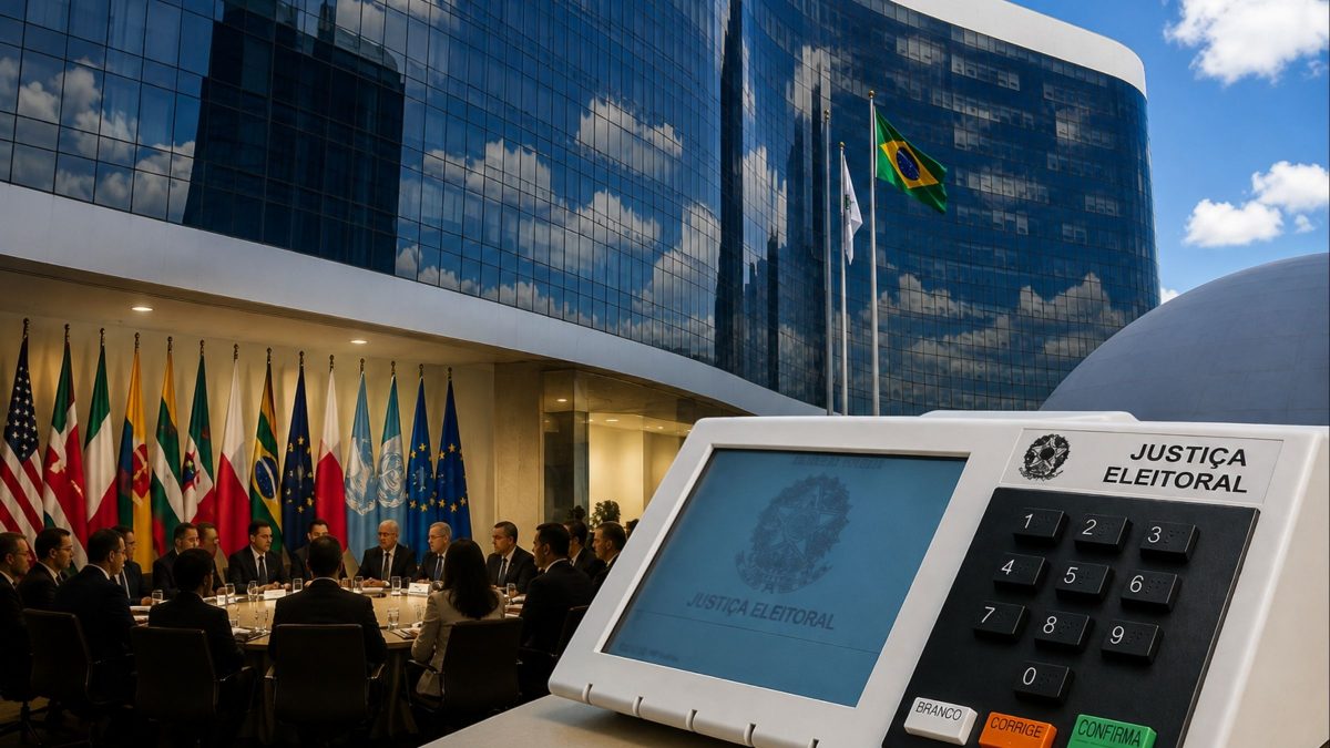 Com presença de mais de 100 diplomatas, TSE faz reunião a portas fechadas sobre segurança das urnas e deepfakes