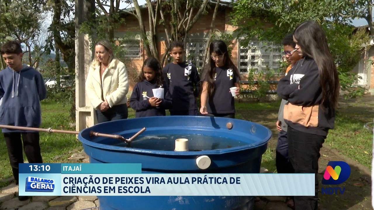 Escola transforma criação de peixes em aprendizado nas aulas de ciências