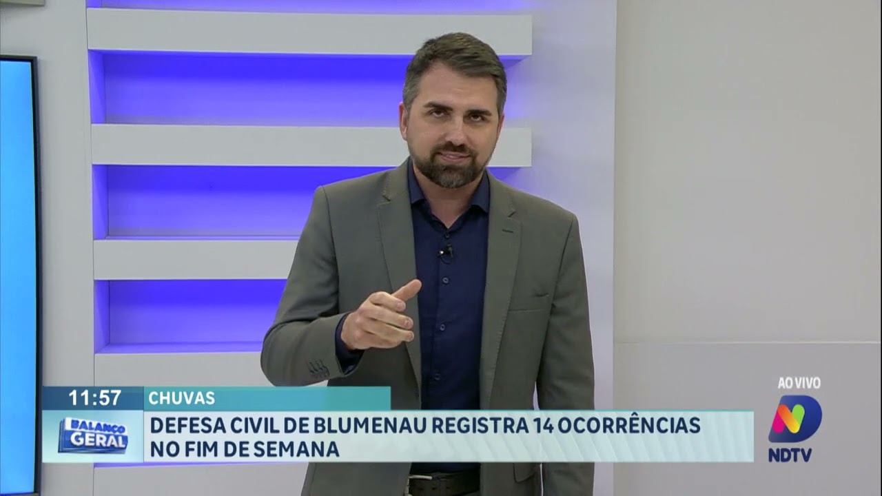 Defesa Civil de Blumenau registra 14 ocorrências no fim de semana