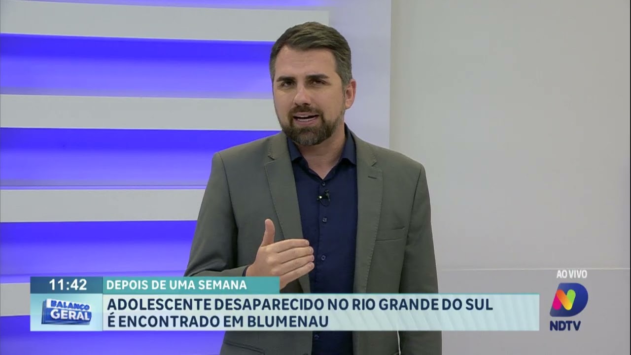 Adolescente desaparecido no Rio Grande do Sul é encontrado em Blumenau