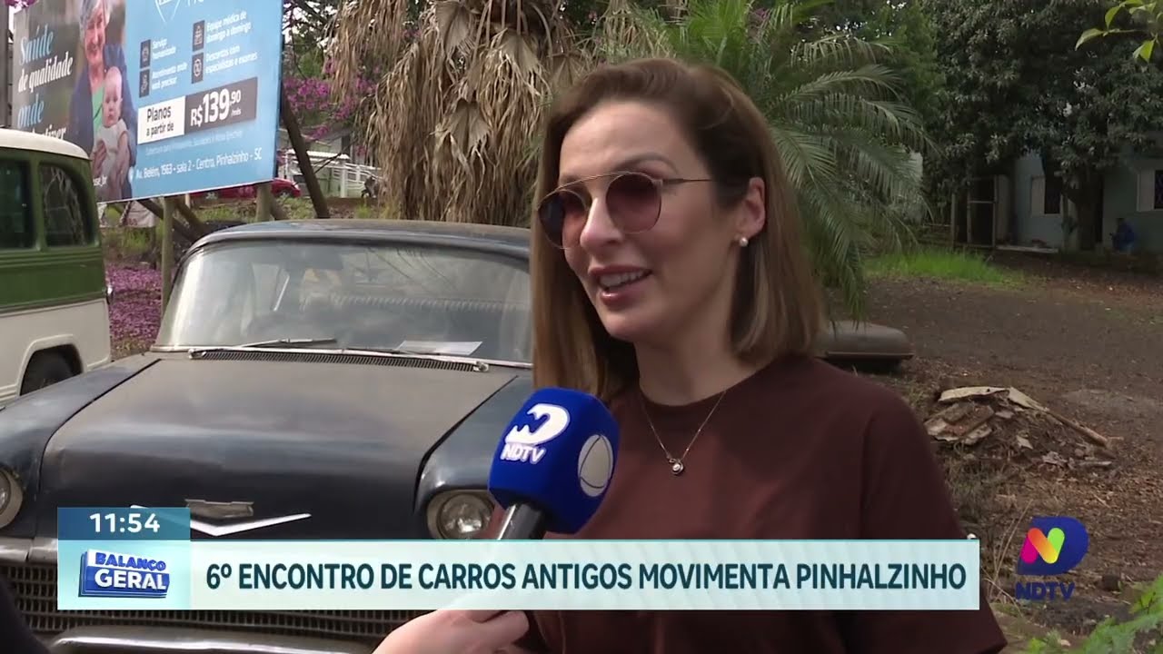 6º Encontro de Carros Antigos movimenta Pinhalzinho no fim de semana