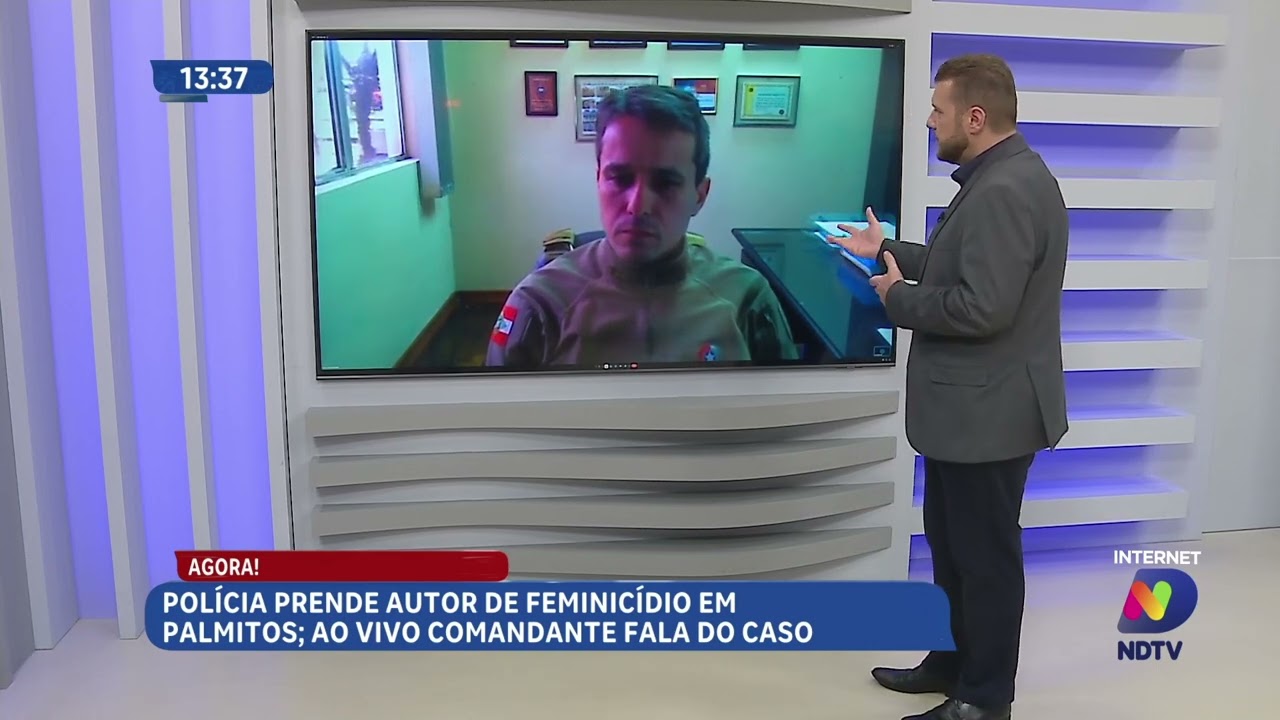 Suspeito de feminicídio é preso pela PM após crime em Palmitos