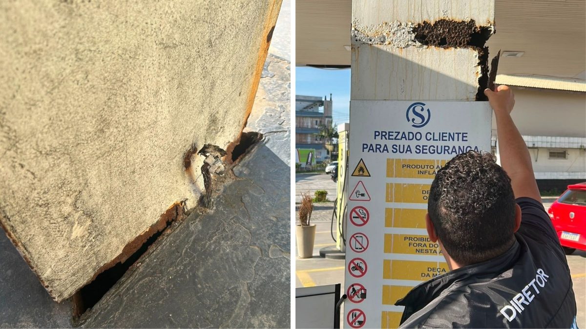 Procon interdita posto de combustível por vazamento de diesel e corrosão da estrutura em Florianópolis