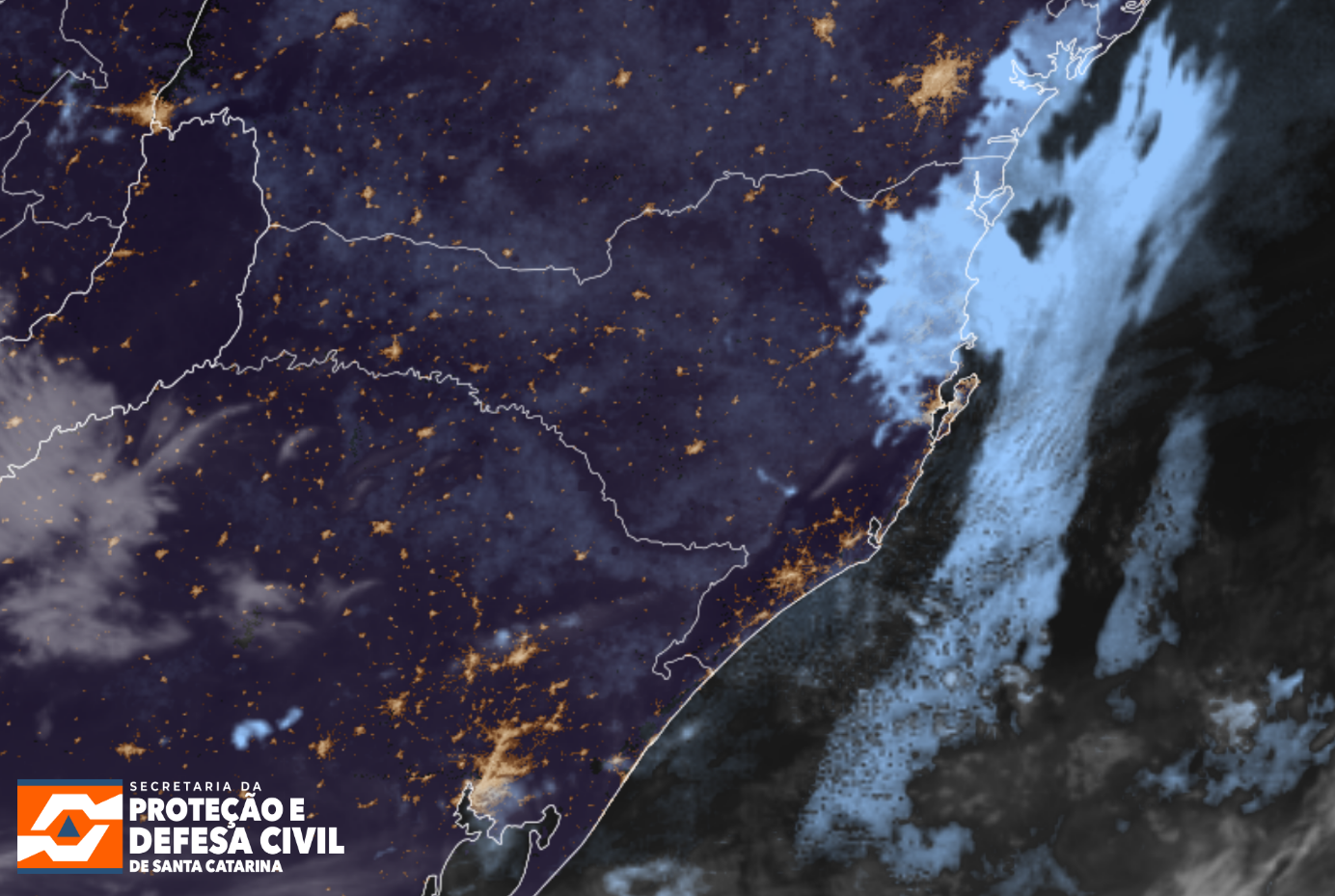 Monitoramento Meteorológico DC/SC 18/08 05:30 - Secretaria de Estado da Proteção e Defesa Civil de Santa Catarina