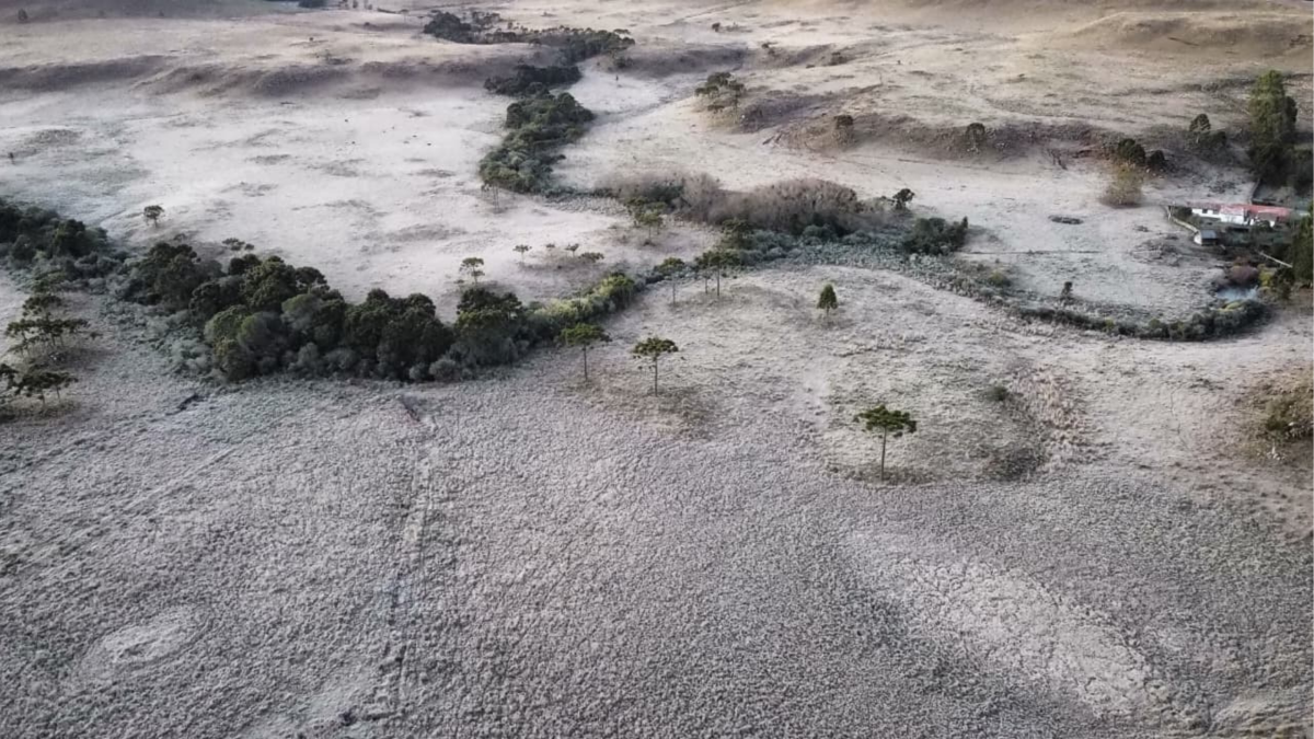 Frio intenso: nova massa de ar polar pode derrubar as temperaturas e levar mínimas de até -7°C ao Sul do Brasil