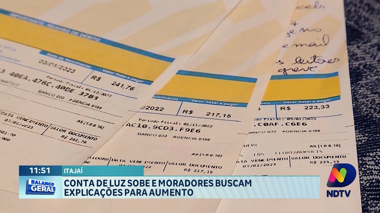 Conta de luz sobe em Itajaí e moradores buscam explicações