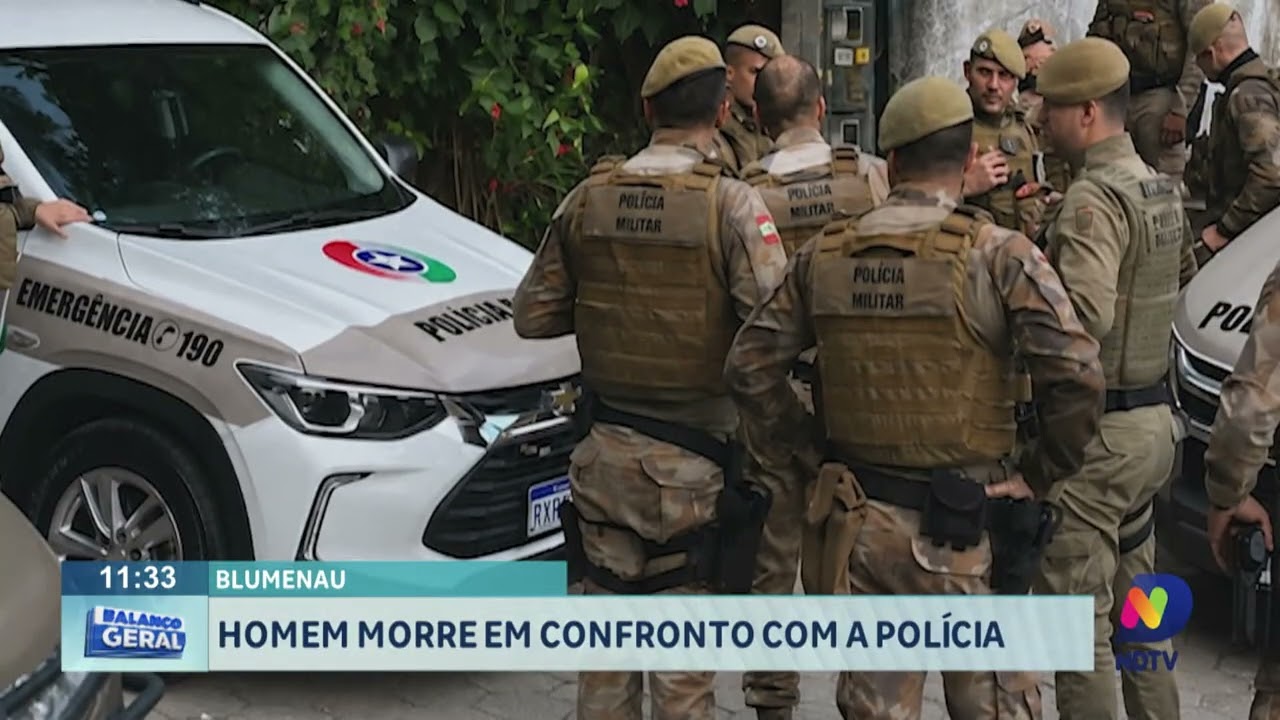 Blumenau: homem morre em confronto com a polícia
