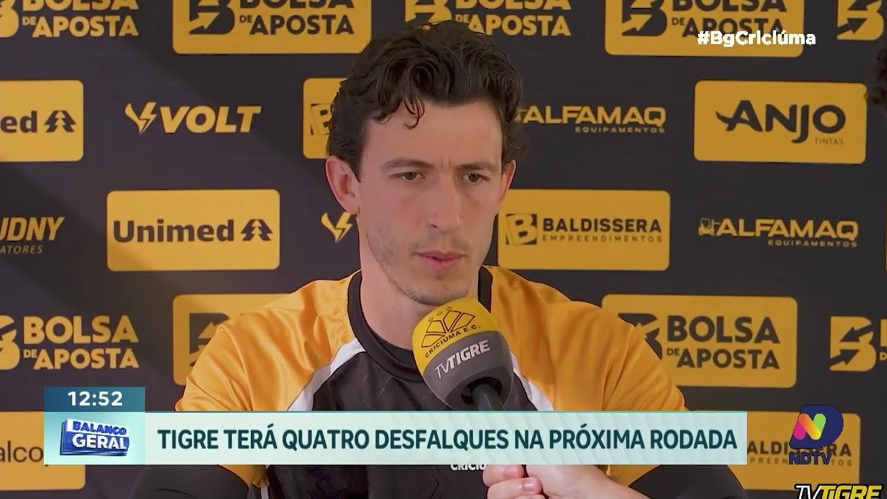 Criciúma terá quatro desfalques para enfrentar o Botafogo-SP