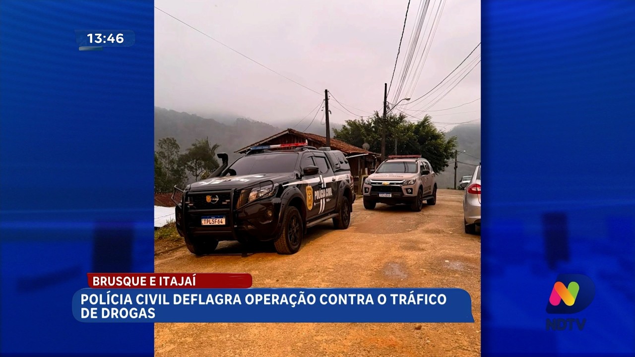 Polícia Civil deflagra operação contra o tráfico em Brusque e Itajaí