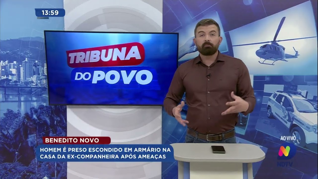 Benedito Novo: homem é preso escondido em armário na casa da ex-companheira após ameaças