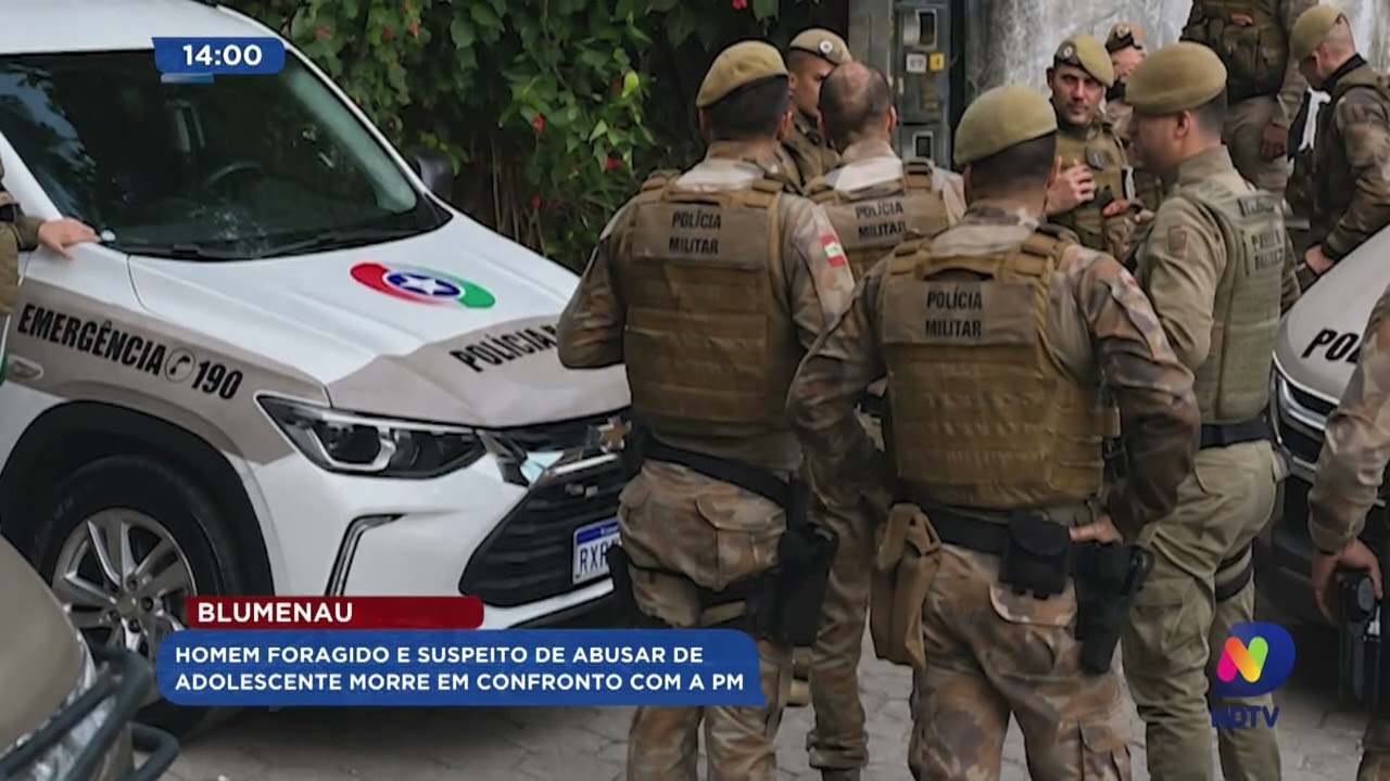 Blumenau: homem foragido e suspeito de abusar adolescente morre em confronto com a PM