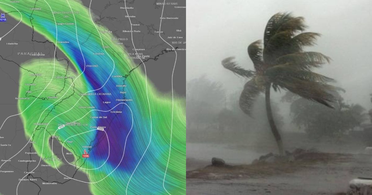Após veranico dar trégua, ciclone extratropical tem data para provocar ventania de até 100 km/h seguido de massa polar que vai 'congelar' SC