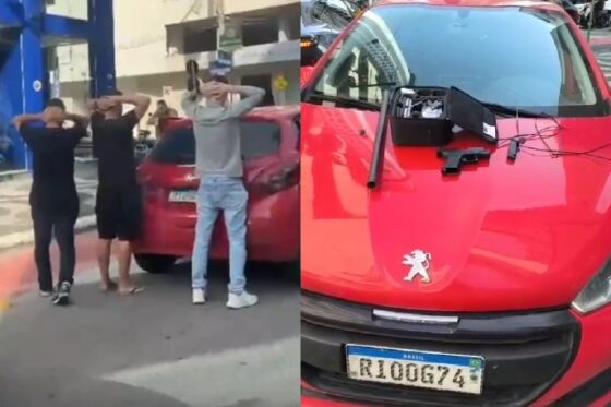 Influenciador percebe que está sendo seguido e PM prende trio que planejava sequestro em BC