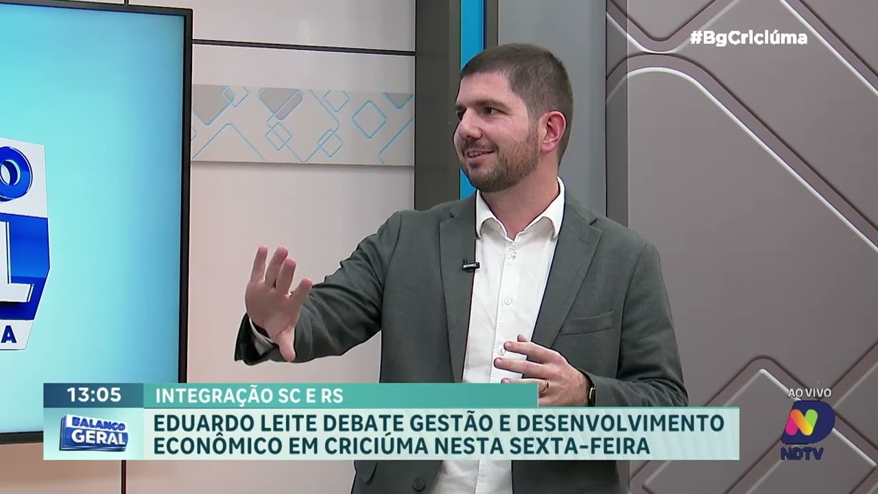 Eduardo Leite cumpre agenda em Criúma para debater integração regional
