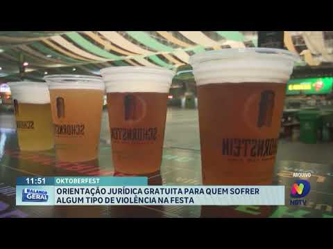 Oktoberfest: orientação jurídica gratuita para quem sofrer algum tipo de violência na festa.