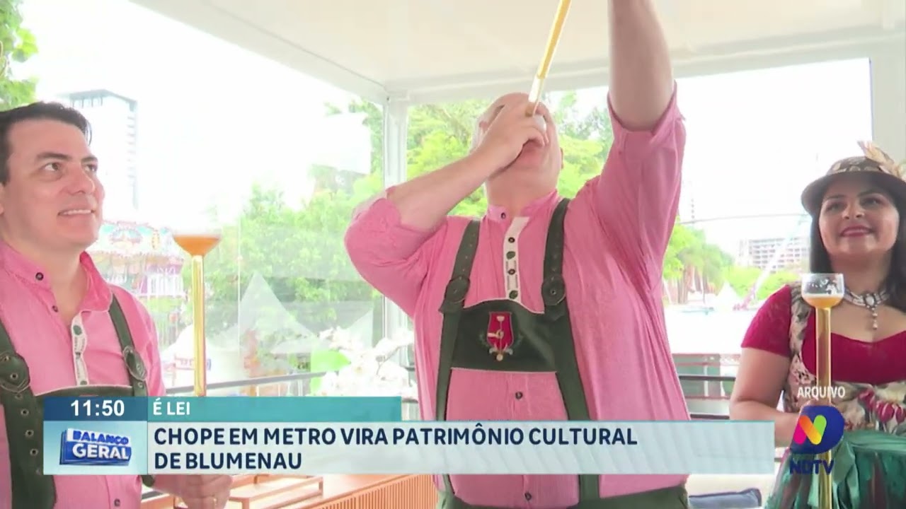 É lei: chope em metro vira patrimônio cultural de Blumenau.