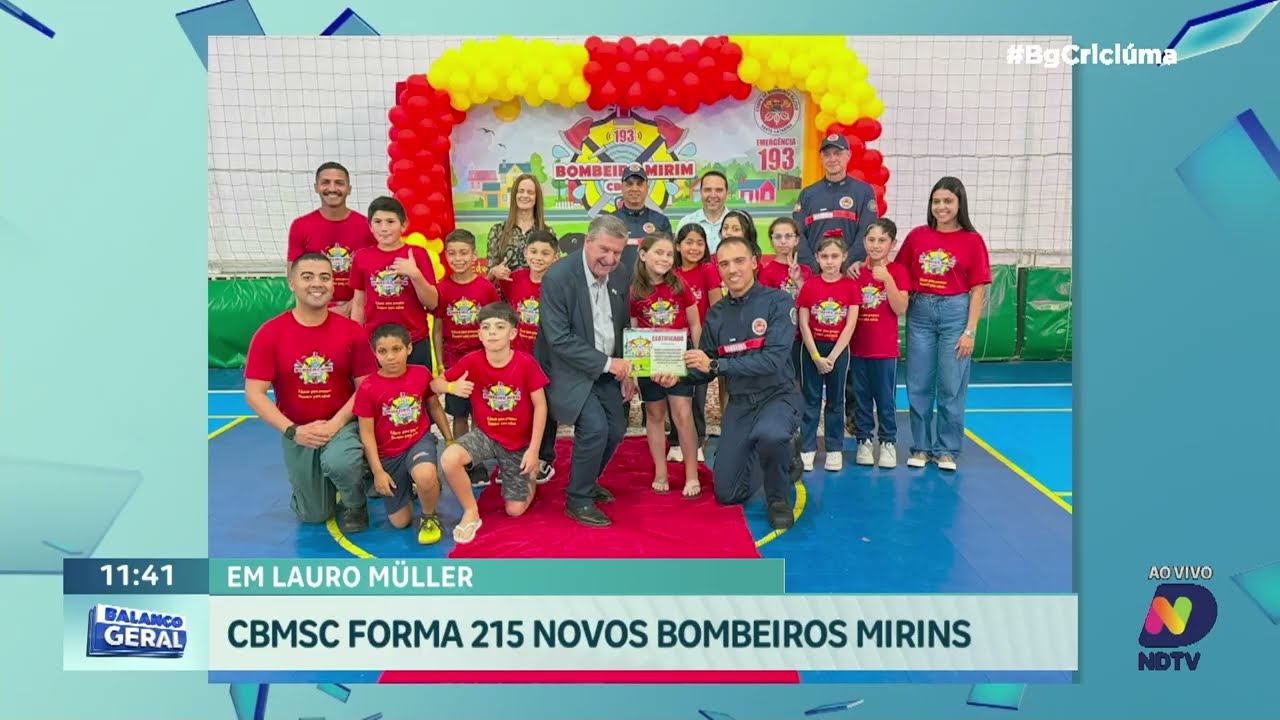 Lauro Müller celebra a formação de mais de 200 novos bombeiros mirins