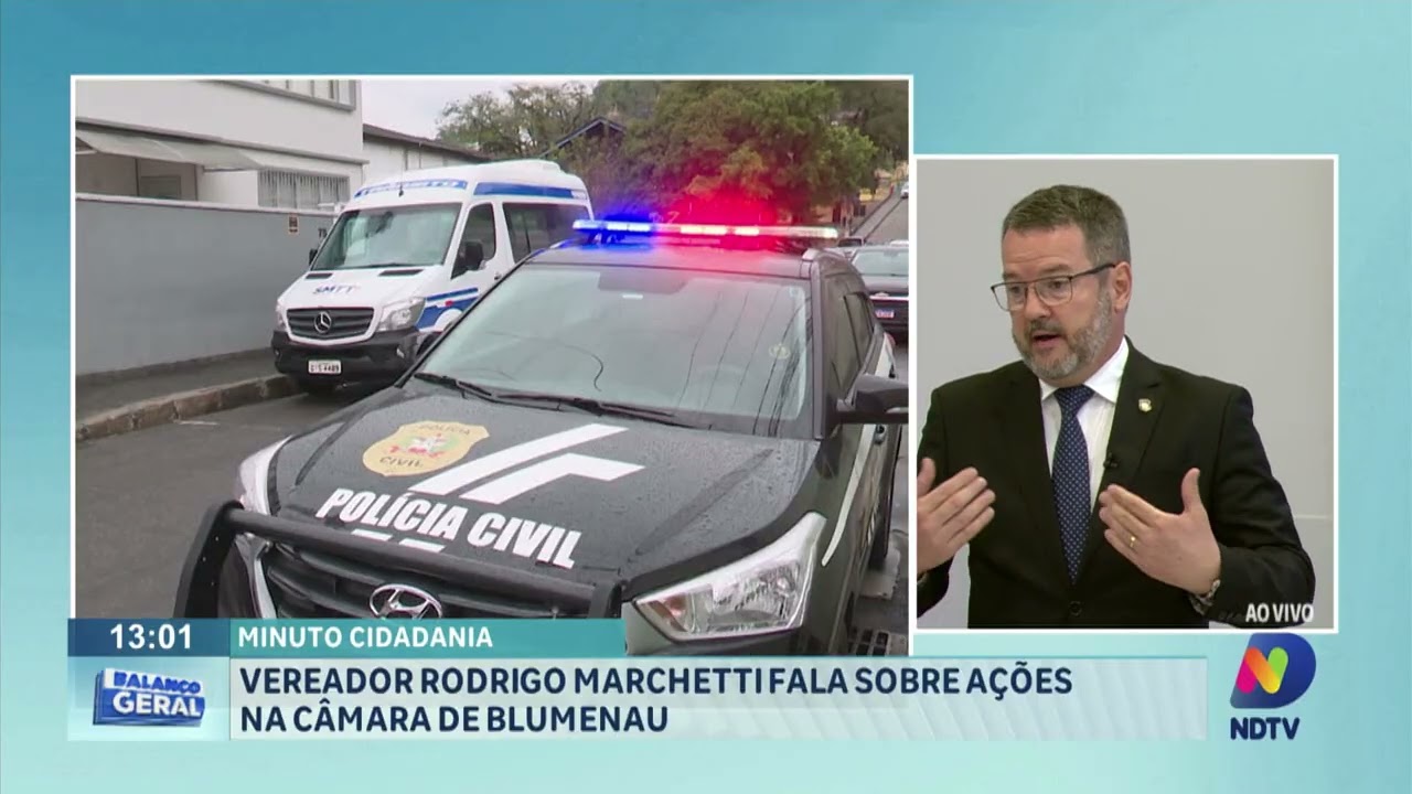 Minuto Cidadania: vereador Rodrigo Marchetti fala sobre ações na Câmara de Blumenau.