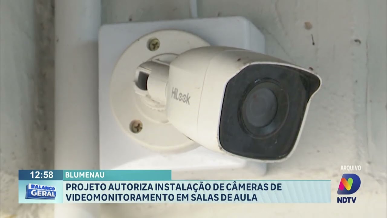 Blumenau: projeto autoriza instalação de câmeras de videomonitoramento em salas de aula