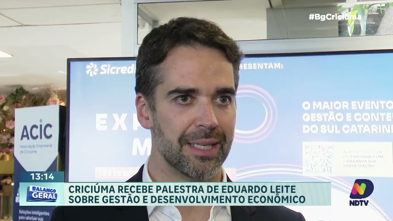 Eduardo Leite participa de encontro com empresários em Criciúma