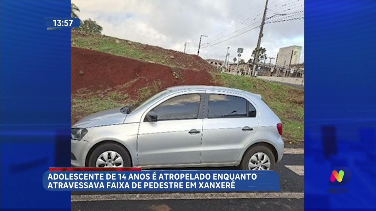 Adolescente de 14 anos é atropelado na faixa em Xanxerê