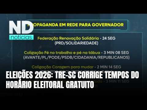 TRE-SC corrige ordem e tempo da propaganda eleitoral gratuita em SC