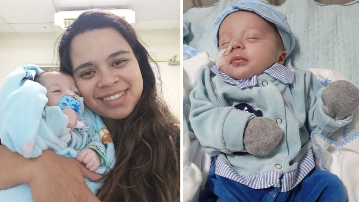 ‘Mãe solo’ precisa de R$ 3 mil mensais para alimentar bebê com cardiopatia em SC