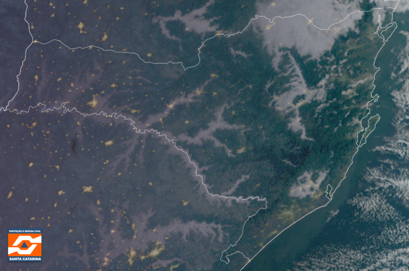 Monitoramento Meteorológico DC/SC 23/08 07:40 - Secretaria de Estado da Proteção e Defesa Civil de Santa Catarina