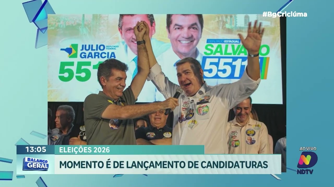 Lançamento de candidaturas marca o cenário das Eleições 2026
