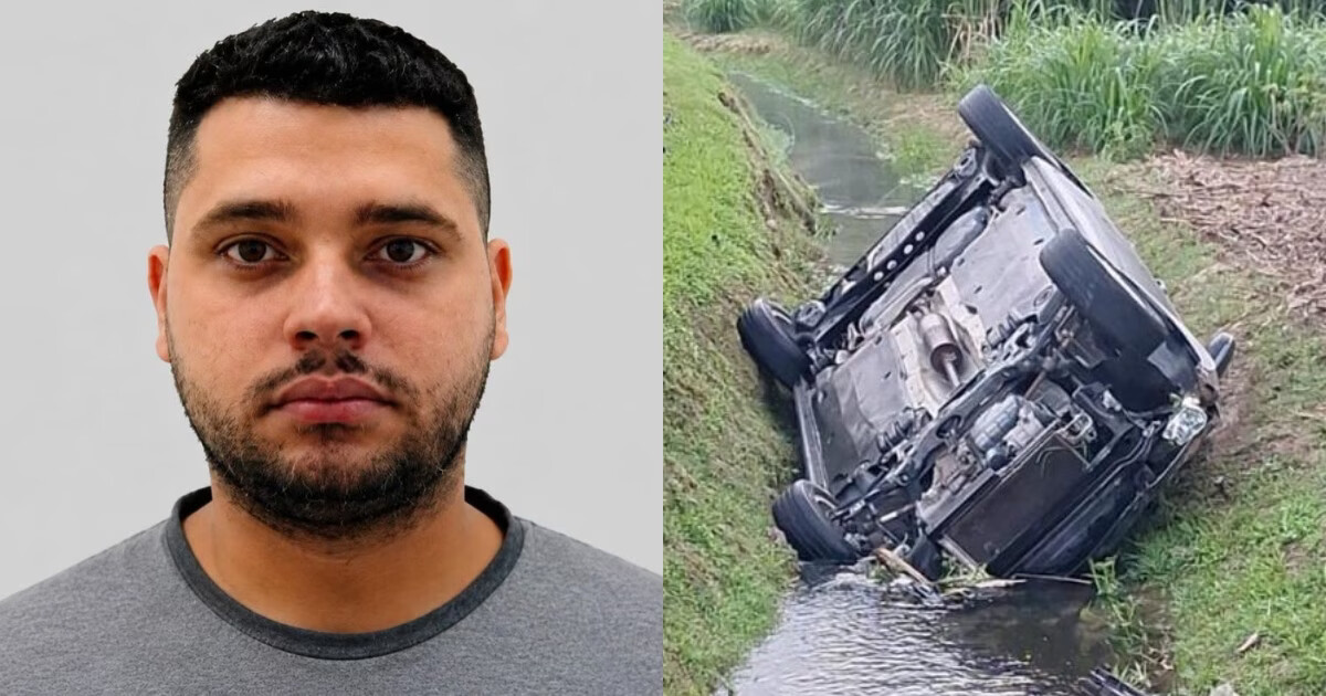 Motorista que morreu após carro cair em córrego em Tijucas é identificado