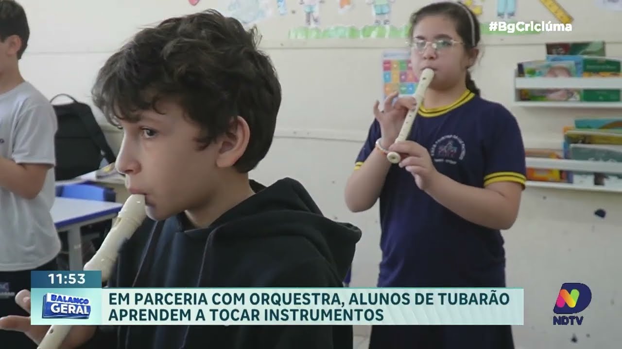 Projeto leva aulas de música a alunos da rede pública em Tubarão