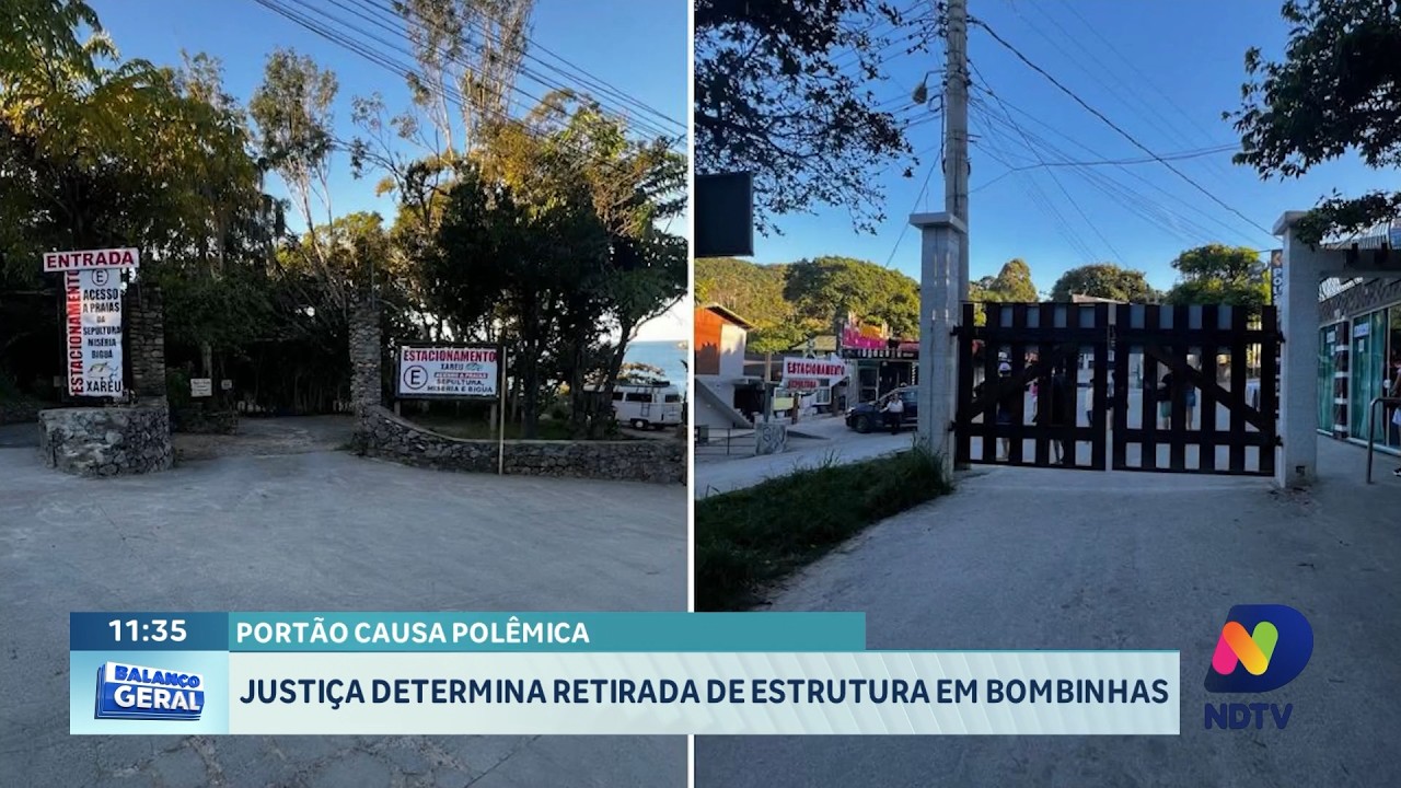 Justiça decide sobre portão que restringe acesso à praia em Bombinhas