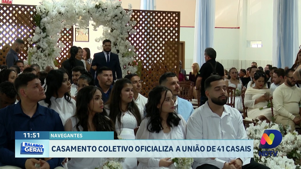 Navegantes celebra 64 anos com casamento coletivo gratuito
