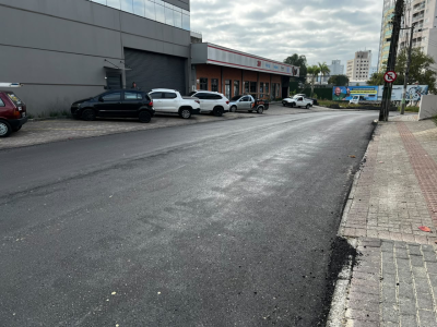 Pavimentação da rua Daniel Imhof é concluída na Etapa 2 do Programa Asfaltaço