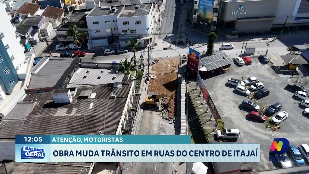 Itajaí tem mudanças no trânsito por causa de obras em ruas