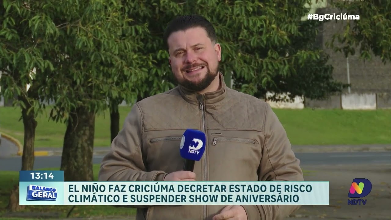 Criciúma decreta risco climático e adia show de aniversário