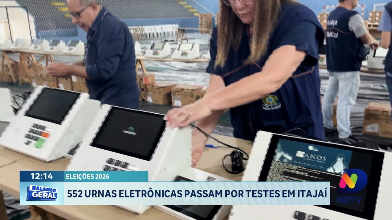 Itajaí testa 552 urnas eletrônicas para garantir segurança nas eleições
