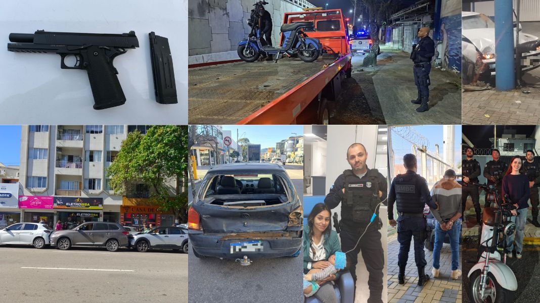 Giro da Segurança: Fim de semana teve salvamento de bebê, acidentes e apreensão de arma falsa